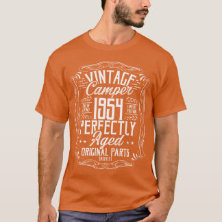 1954 Verjaardag Idee Kampeer Scout Camping 1954 re T-shirt