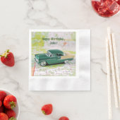 1955 Auto op de routekaart Servetten (Insitu)