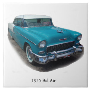 1955 Blauw/White Bel Air tegels Tegeltje