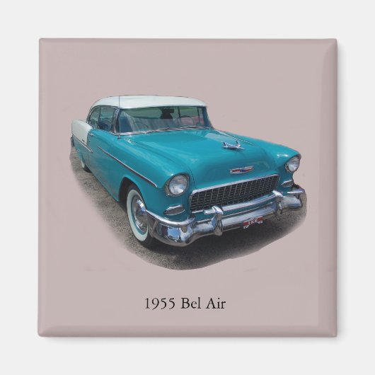 1955 Blue/White Bel Air magnet Magneet (Voorkant)