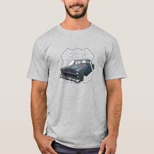 1955 Chevrolet Bel Air. 55 Blauwe Chevy. Route 66. T-shirt
