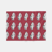 1955 Chevrolet Bel Air Antiek Car Illustration Fleece Deken (Voorkant (Horizontaal))