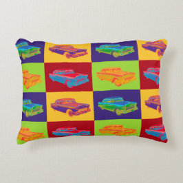 1955 Chevrolet Bel Air Pop Art Accent Kussen