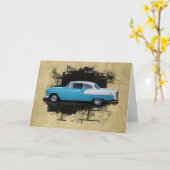 1955 Chevy Bel Air- Classic Cars- Kaart (Gele Bloem)