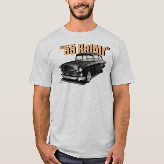 1955 Chevy BelAir "post" T-Shirt (Voorkant)