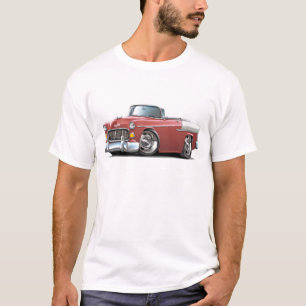 1955 Chevy Belair Zalmon-White, converteerbaar T-shirt