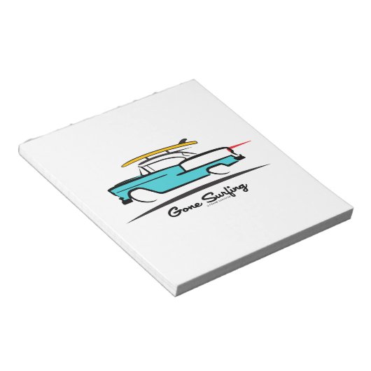 1955 Chevy Hardtop Coupe Surfing Notitieblok (Schuin)