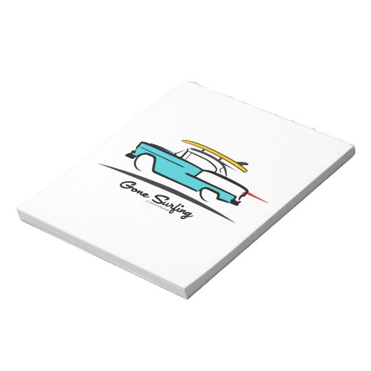 1955 Chevy Hardtop Coupe Surfing Notitieblok (Gedraaid)