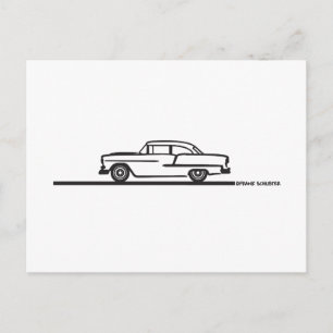 1955 Chevy Hardtop Post Briefkaart