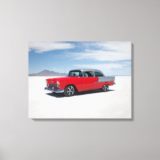 1955 Chevy hete staaf, straat staaf, "tri vijf" "B Canvas Afdruk (Voorkant)