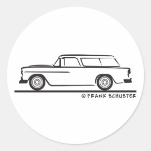 1955 Chevy Nomad Bel Air Ronde Sticker