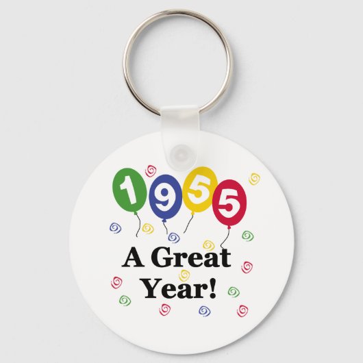 1955 een Grote Verjaardag van het Jaar Sleutelhanger (Voorkant)