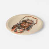 1955 Indiaas chef van Billy the Kind (UK) strips Papieren Bordje (Gekanteld)