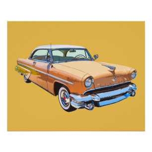 1955 Lincoln Capri Luxury Car Perfect Poster