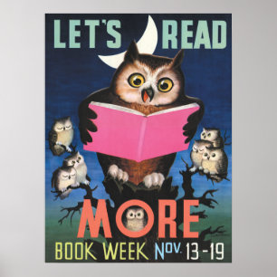 1955 Poster van de boekweek van kinderen