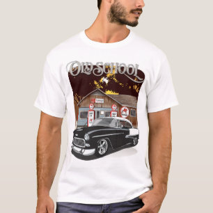 1955 Shirt van de oude school voor zwart-wit Bel A