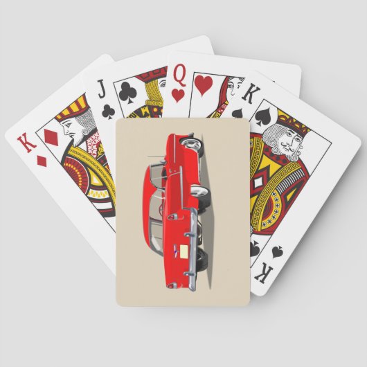 1955 Spelkaarten rood Pokerkaarten (Achterkant)