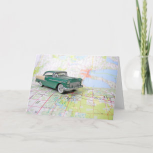 1955 : Une voiture sur une carte routière