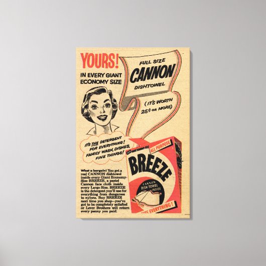 1955  waspoeder omkeren canvas afdruk (Voorkant)