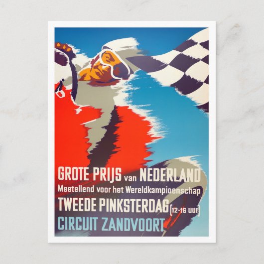 1955 wedstrijd Zandvoort Grand Prix Briefkaart (Voorkant)