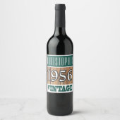 1956 Année de naissance Étiquette de vin (Devant)