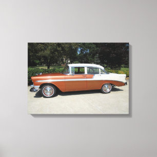1956 Chevrolet Bel-Air 4 door Sedan Canvas Afdruk