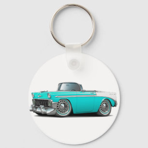 1956 Chevy Belair Turquoise-White Convertible Sleutelhanger