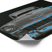1956 CHEVY "NEON BLUE GLOW" POSTER (Hoek)
