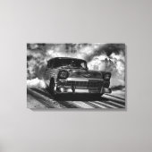 1956 Chevy Tri 5 Nomad Burn Out Canvas Afdruk (Voorkant)