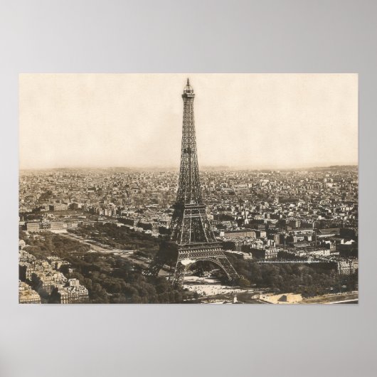 1956 Eiffeltoren Afbeelding Briefkaart~Paris Poster (Voorkant)