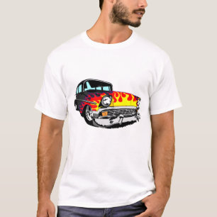 1956 Flamed Bel Air in Black T-shirt