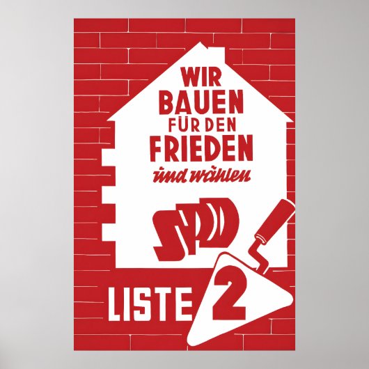 1956 German Labour Party Election Poster Social (Devant)