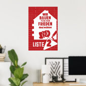 1956 German Labour Party Election Poster Social (Bureau à domicile)