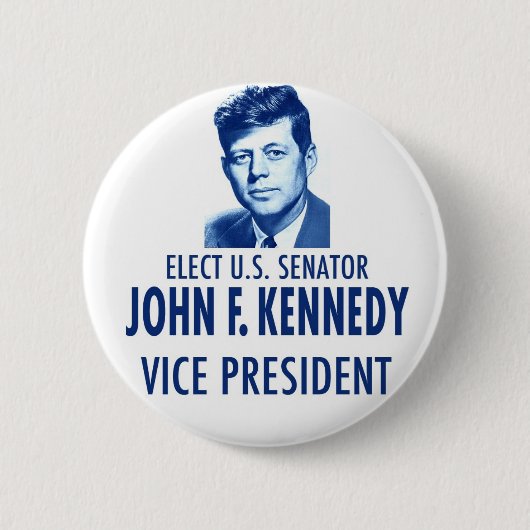 1956 JFK John F Kennedy Senator VP Campaign Button (Voorkant)
