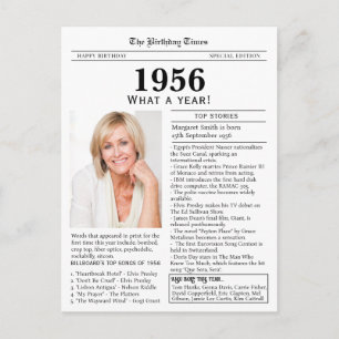 1956 Kranten Geboortekaart  Briefkaart