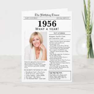 1956 Kranten Verjaardagskaart Kaart