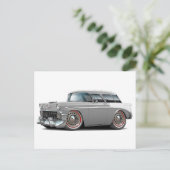 1956 Nomad Grey-White Car Briefkaart (Staand voorkant)