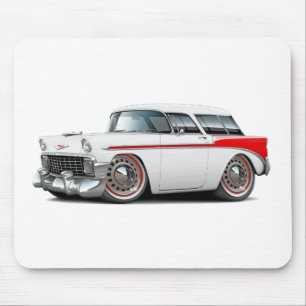 1956 Nomad White-Red Car Muismat
