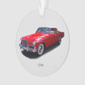 1956 rode klassieke acrylsierwagen ornament (voorkant)