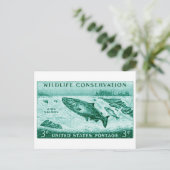 1956 Wildlife Conservation, Salmon Briefkaart (Staand voorkant)