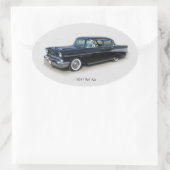 1957 Bel Air 4 Deursticker Ovale Sticker (Tas)