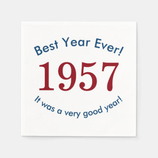 1957 ♥ Best Verjaardag Ooit! 60e Verjaardag Papier Servet