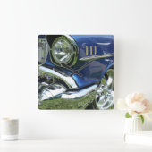 1957 Blauwe Chevy aangepaste auto Vierkante Klok (Huis)