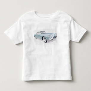 1957 Cadillac met silhouet van de bestuurder binne Kinder Shirts