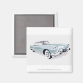 1957 Cadillac met silhouet van de bestuurder binne Magneet (Voorkant / Achterkant)