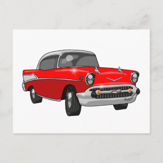 1957 Chevrolet Bel Air Briefkaart (Voorkant)