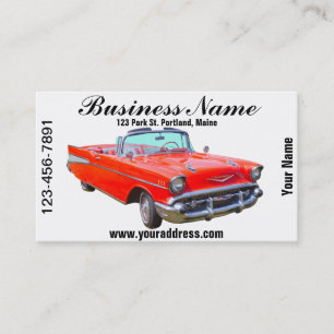 1957 Chevrolet Bel Air Converteerbare Antiek auto Visitekaartje