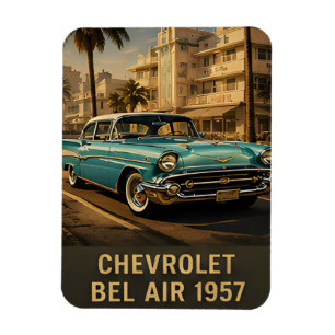 1957 Chevrolet Bel Air Klassieke Amerikaanse Auto Magneet