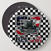 1957 Chevy Bel Air Button. Ronde Button 6,0 Cm (Voorkant /achterkant)