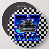 1957 Chevy Bel Air Button. Ronde Button 6,0 Cm (Voorkant /achterkant)